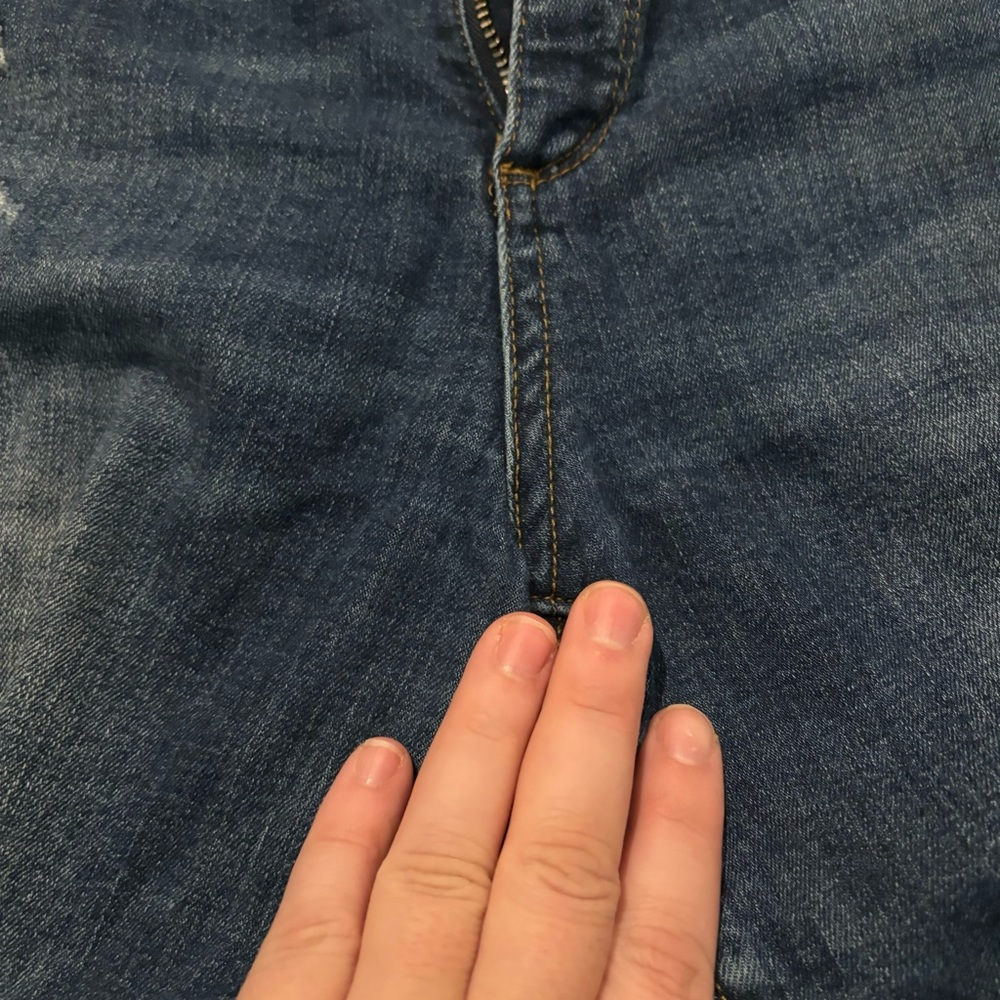 Gap true skinny distressed raw hem jeans size 28S - Picture 4 of 5